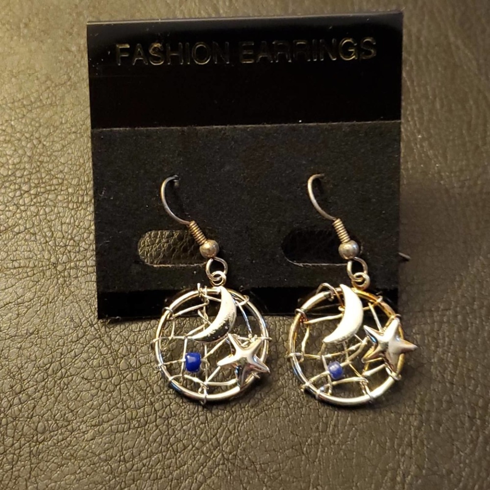 Boutique Gold And Silver Tone Dreamcatcher Fashion Earrings